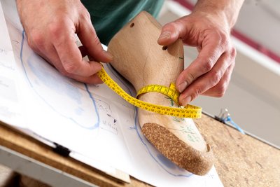 Detailaufnahme Vermessung Schuhmuster Businessfotograf Nürnberg