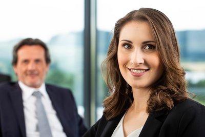 Geschäftsleitung Portrait mit Tiefenschärfe – Corporate Identity