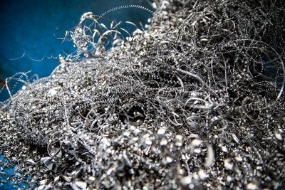 Metallspäne Detailaufnahme Produktion