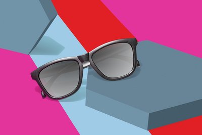 Produktfotografie Sonnenbrille im Pop-Art Stil mit leuchtenden Farben Nürnberg